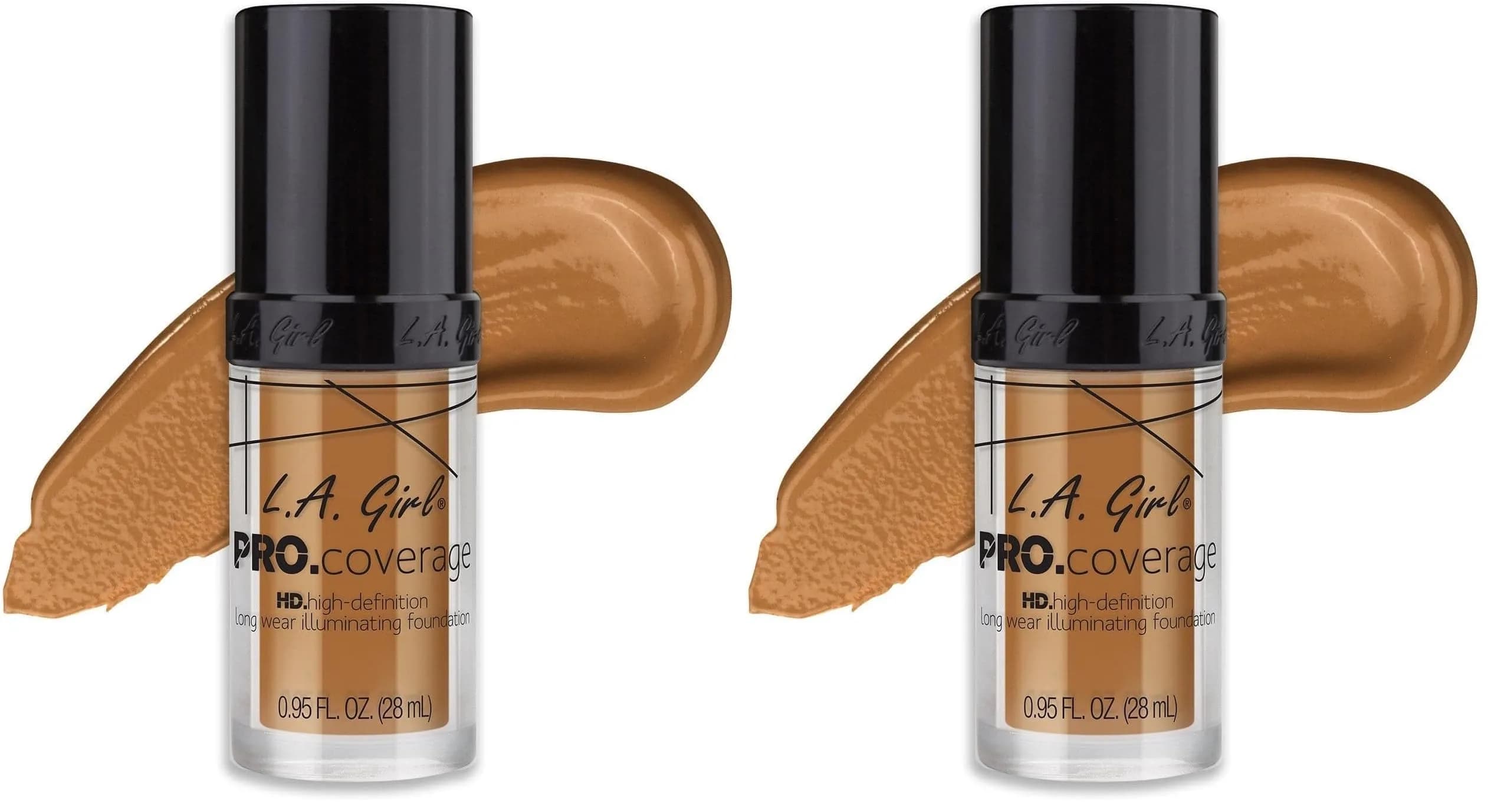 L.A. Girl Pro Coverage Illuminating Foundation Bronze GLM651 (Pack of 2) - Dewy, Radiant - main product image