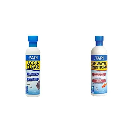 API Accu-Clear Freshwater Aquarium Water Clarifier & Tap Water Conditioner 8oz + 16oz | Clears Cloudy Water & Makes Tap Water Safe for Fish thumbnail 1