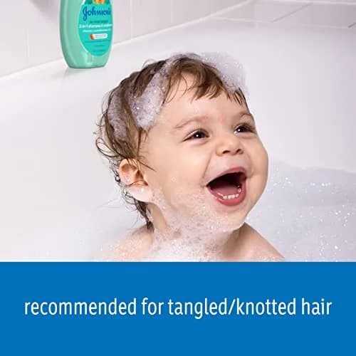 Johnson's Baby No More Tangles 2-in-1 Shampoo & Conditioner for Kids, 40.6 fl oz (20.3 fl oz each) | Hypoallergenic Detangling Formula thumbnail 2