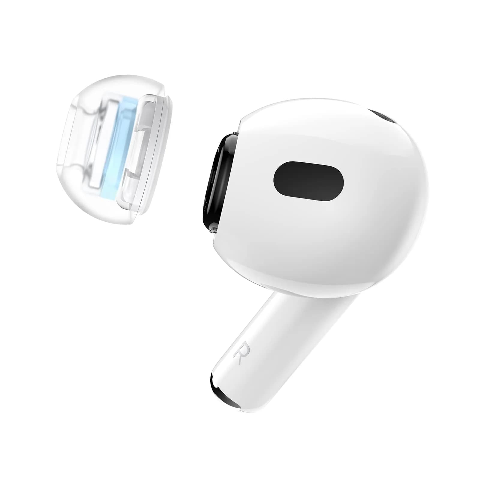SpinFit SuperFine for AirPods Pro Gen 1 & 2 - M - Medical Grade Silicone Patented Replacement Ear Tips and Adapters for Supreme Comfort (one Pair)(Ear Tips Installed) - main product image