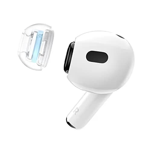 SpinFit SuperFine for AirPods Pro Gen 1 & 2 - M - Medical Grade Silicone Patented Replacement Ear Tips and Adapters for Supreme Comfort (one Pair)(Ear Tips Installed) thumbnail 1