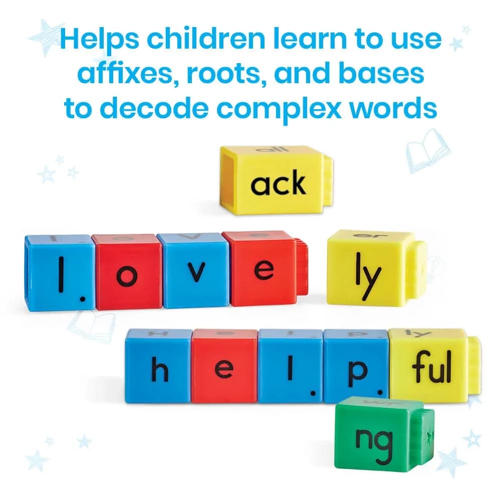 hand2mind Reading Rods Prefixes and Suffixes Word Roots Word Building Activities Spelling Toys 65 Rods | Science of Reading Manipulatives - view 5