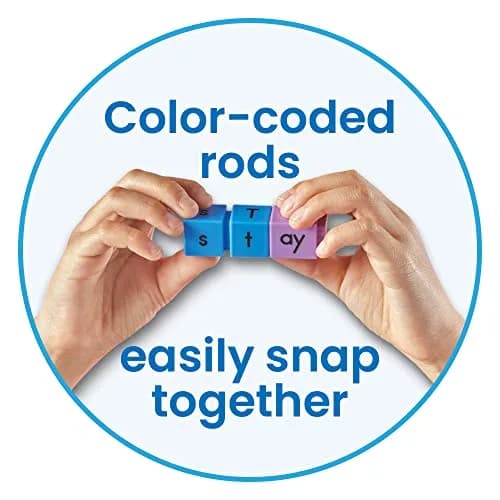 hand2mind Reading Rods Prefixes and Suffixes Word Roots Word Building Activities Spelling Toys 65 Rods | Science of Reading Manipulatives thumbnail 3