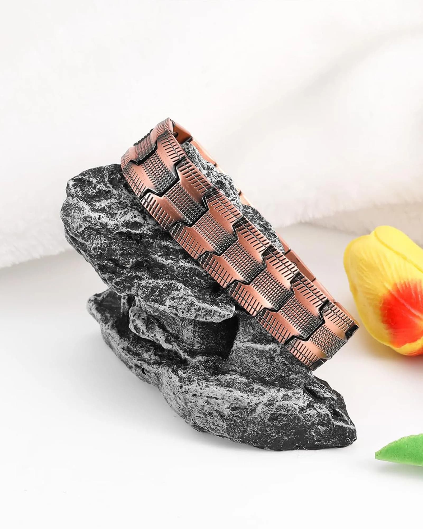 Feraco Pure Copper Magnetic Bracelet for Men | 23cm (9.06 inches) - view 6