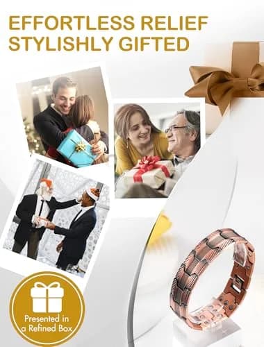 Feraco Pure Copper Magnetic Bracelet for Men | 23cm (9.06 inches) thumbnail 8