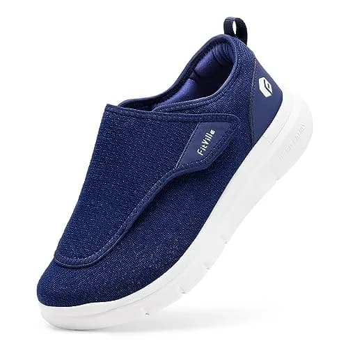 FitVille Diabetic Shoes for Men Extra Wide Slip-on Shoes for Swollen Feet | Support & Comfort for Elderly (120 chars) thumbnail 1