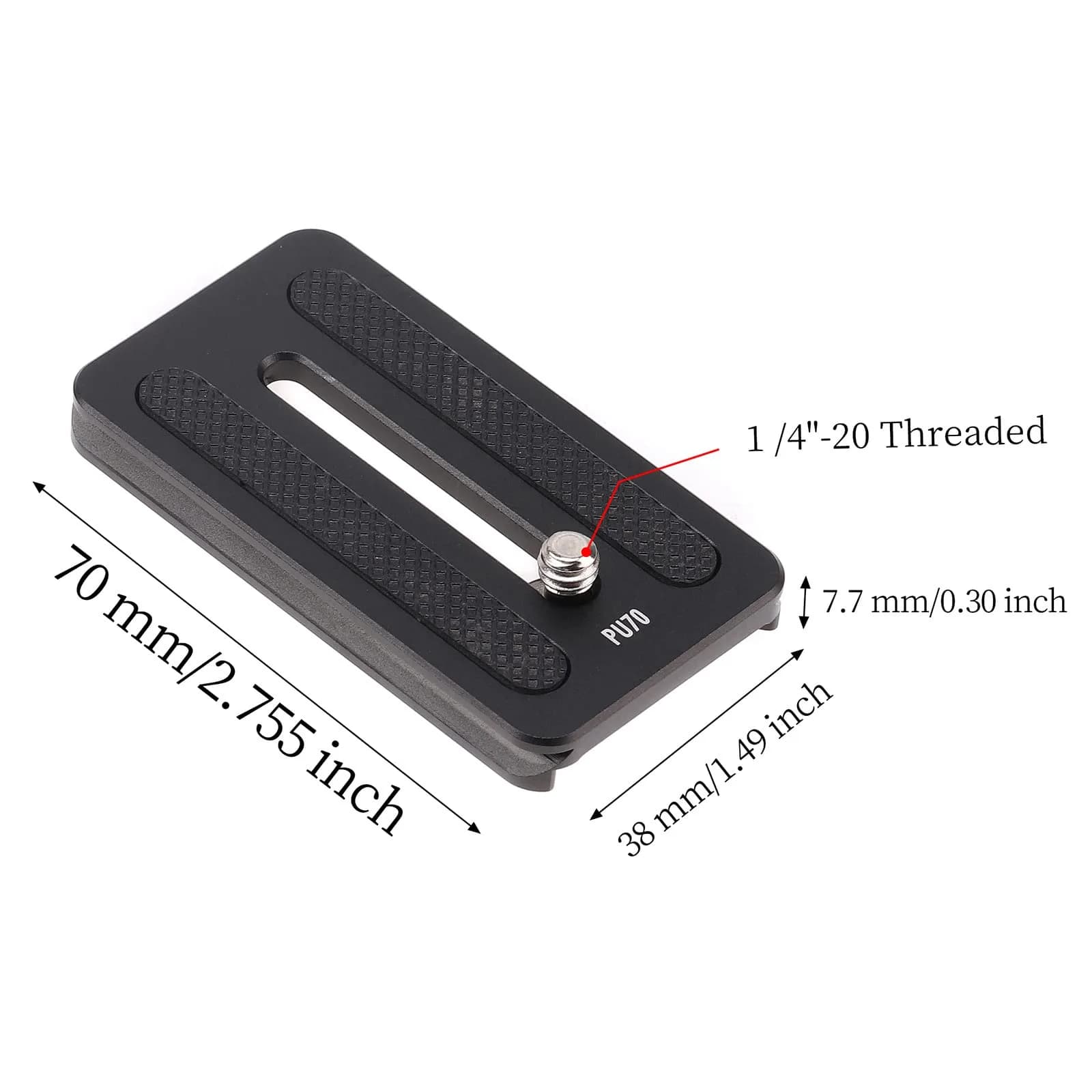 FocusFoto PU70 Quick Release Plate 70mm for DJI Ronin SC Gimbal Stabilizer Camera Arca-Swiss Standard Tripod Ballhead - view 2