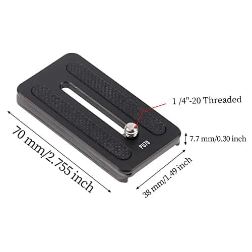 FocusFoto PU70 Quick Release Plate 70mm for DJI Ronin SC Gimbal Stabilizer Camera Arca-Swiss Standard Tripod Ballhead thumbnail 2