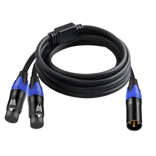 Seefeful 5FT XLR Y Splitter Mic Cable | Balanced Audio for Studio & Stage thumbnail 1