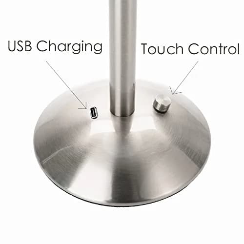 HEQET Cordless Rechargeable Table Lamp 32cm (12") | Dimmable LED Mood Lighting thumbnail 2
