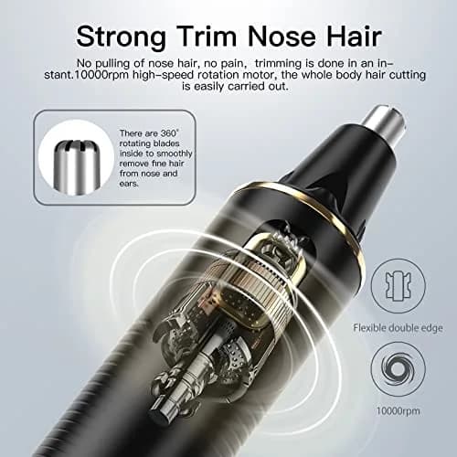 XOOMRSCP Nose & Ear Hair Trimmer 1 Count | Rechargeable, Painless, Waterproof thumbnail 4