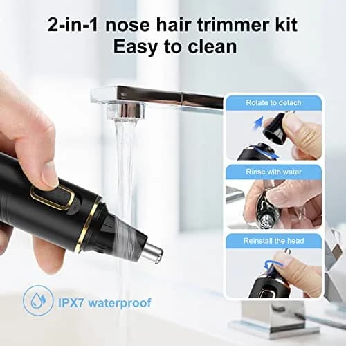 XOOMRSCP Nose & Ear Hair Trimmer 1 Count | Rechargeable, Painless, Waterproof thumbnail 6