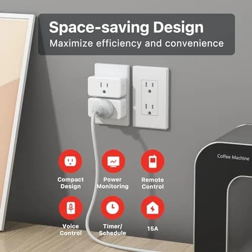 THIRDREALITY ZigBee Smart Plug 4 Pack, 15A Outlet, 120V (US-Spec) | Real-Time Energy Monitoring & Zigbee Repeater thumbnail 2