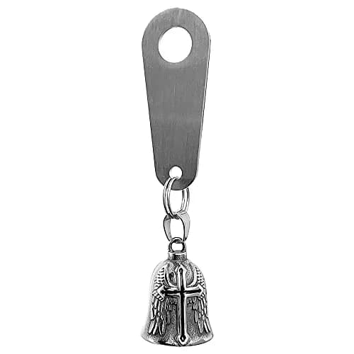Omoojee Motorcycle Bell Hanger & Split Ring | Silver, Fits Most Bells, Durable Stainless Steel thumbnail 2