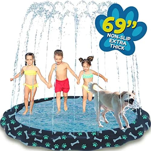 SplashEZ Non-Slip Splash Pad Sprinkler 69" (175 cm) | Water Play for Kids & Dogs thumbnail 1