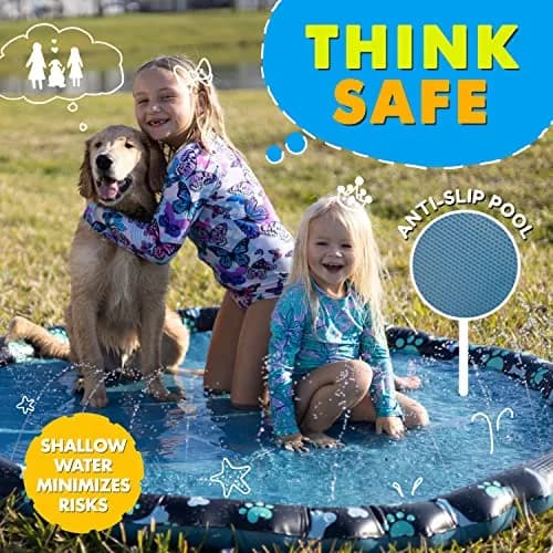 SplashEZ Non-Slip Splash Pad Sprinkler 69" (175 cm) | Water Play for Kids & Dogs thumbnail 3