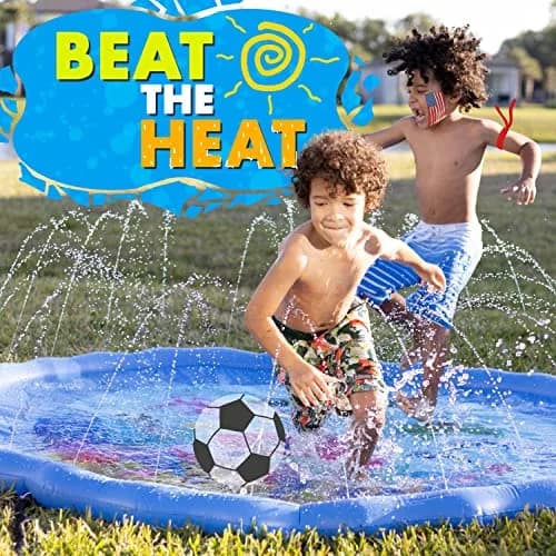 SplashEZ 216 cm (89") Extra Large Sea World Splash Pad | ASTM-Tested Non-Toxic Water Play Sprinkler thumbnail 4