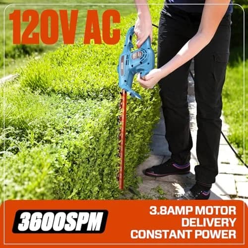 SENIX HTE3.8-L 21-Inch 120V Electric Hedge Trimmer | Precise 3/4" Cut, Alloy Steel Blades, Lightweight & Durable thumbnail 5