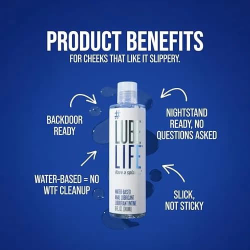 LubeLife Water Based Anal Lube 240ml (8 fl oz) | Silky Smooth Glide for Intimacy thumbnail 5