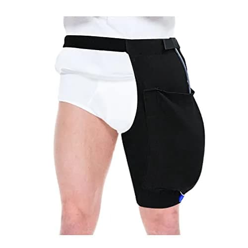 Mistuki Catheter Leg Bag Holder with Waist Belt & Thigh Pockets, Black, Uniform Size | Secure Urinary Drainage Fix thumbnail 1