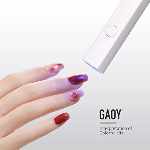 GAOY Handheld UV LED Nail Lamp for Gel Nails, Cordless Rechargeable 1.48 inch (3.76 cm) White thumbnail 7