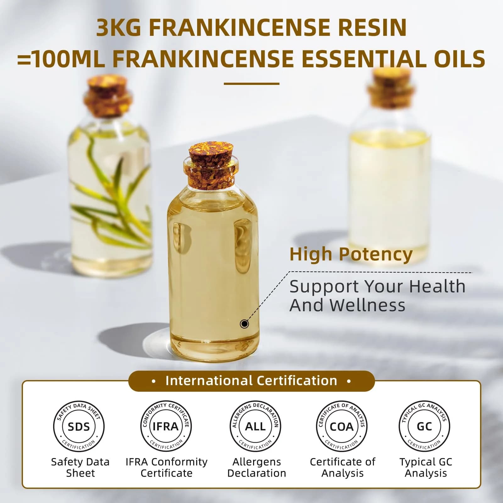 HIQILI Frankincense Essential Oil 16 Fl Oz (473ml) | Pure Steam Distilled for Aromatherapy & Skin Care - view 4