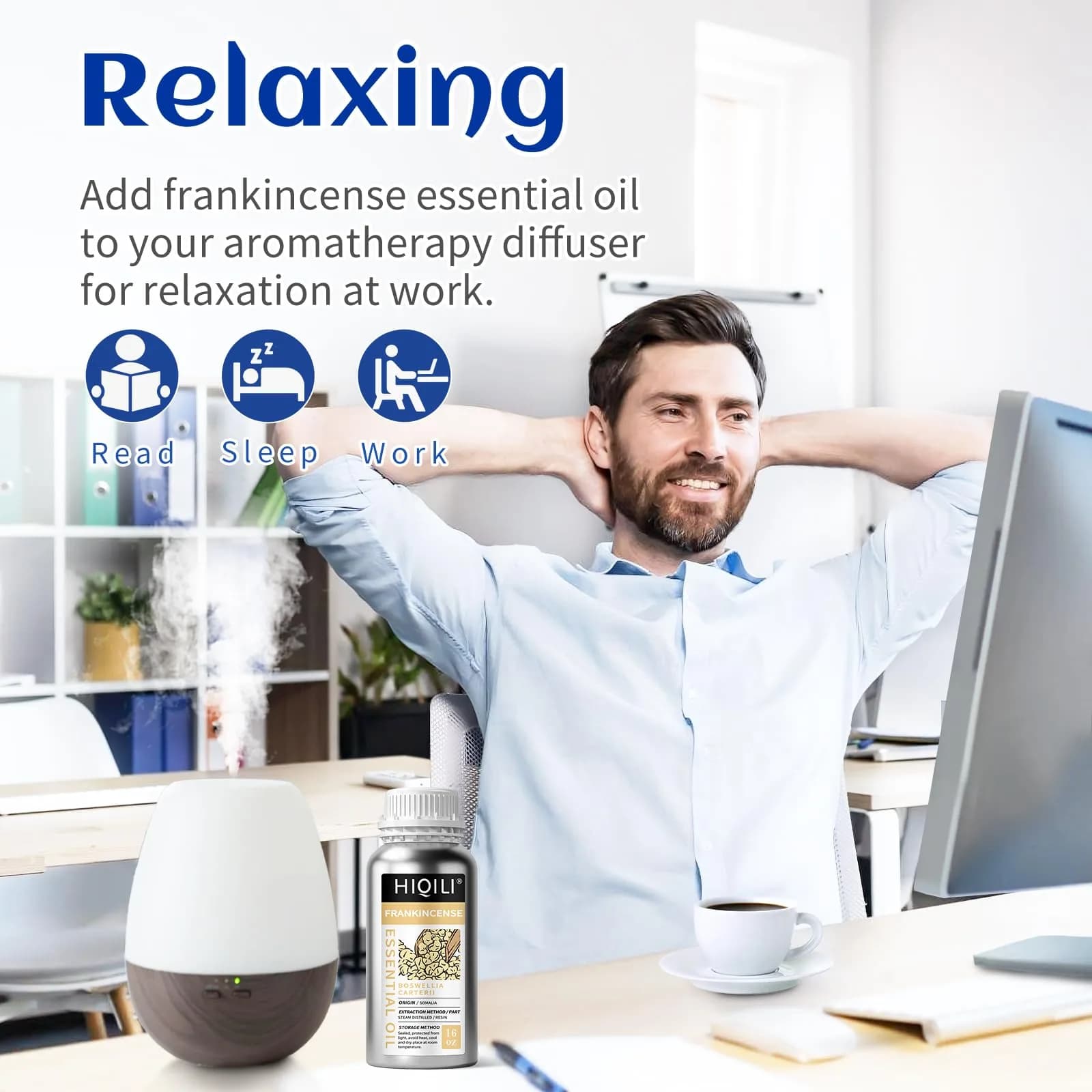 HIQILI Frankincense Essential Oil 16 Fl Oz (473ml) | Pure Steam Distilled for Aromatherapy & Skin Care - view 6