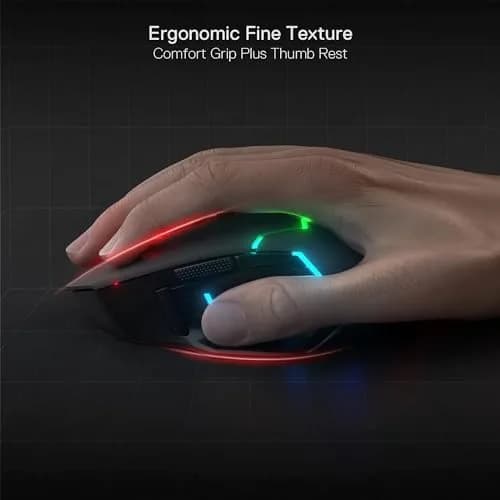 Redragon M690 PRO Wireless RGB Gaming Mouse 8000 DPI | Ergonomic, 8 Macro Buttons, 87H Battery thumbnail 7