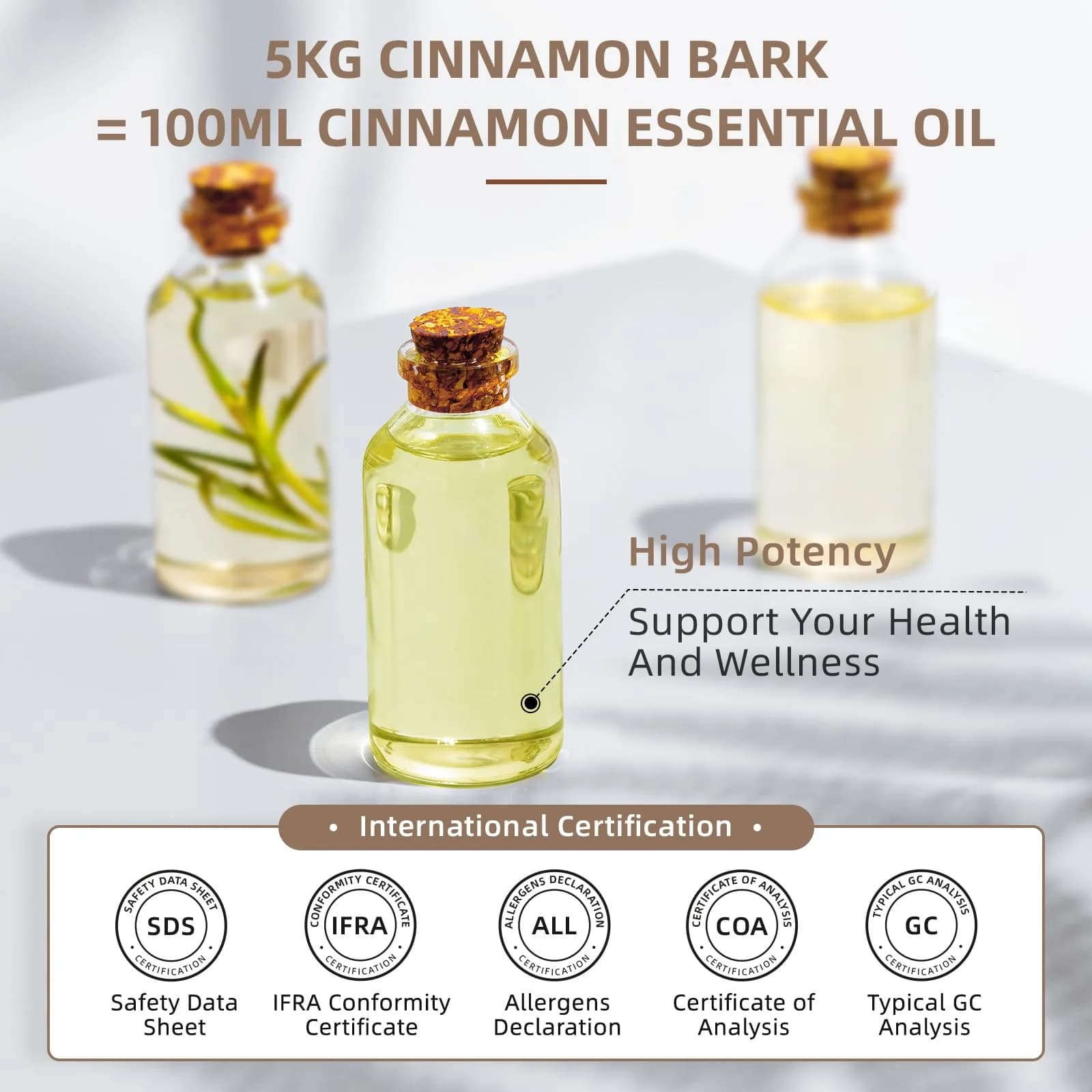 HIQILI Cinnamon Essential Oil for Candle, Spray & Diffuser, 500ml (16 Fl Oz) | Pure Bark Oil - view 4