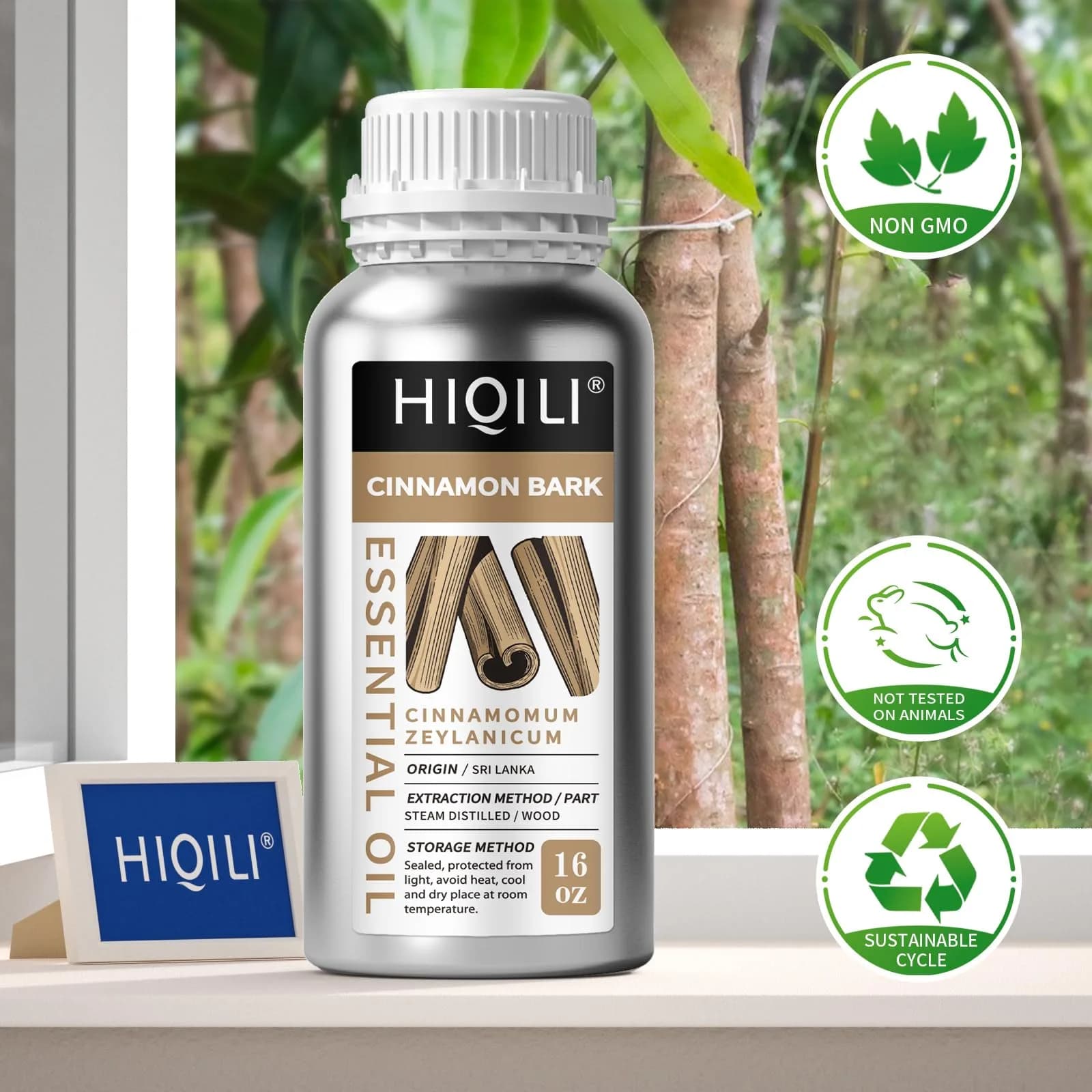 HIQILI Cinnamon Essential Oil for Candle, Spray & Diffuser, 500ml (16 Fl Oz) | Pure Bark Oil - view 6