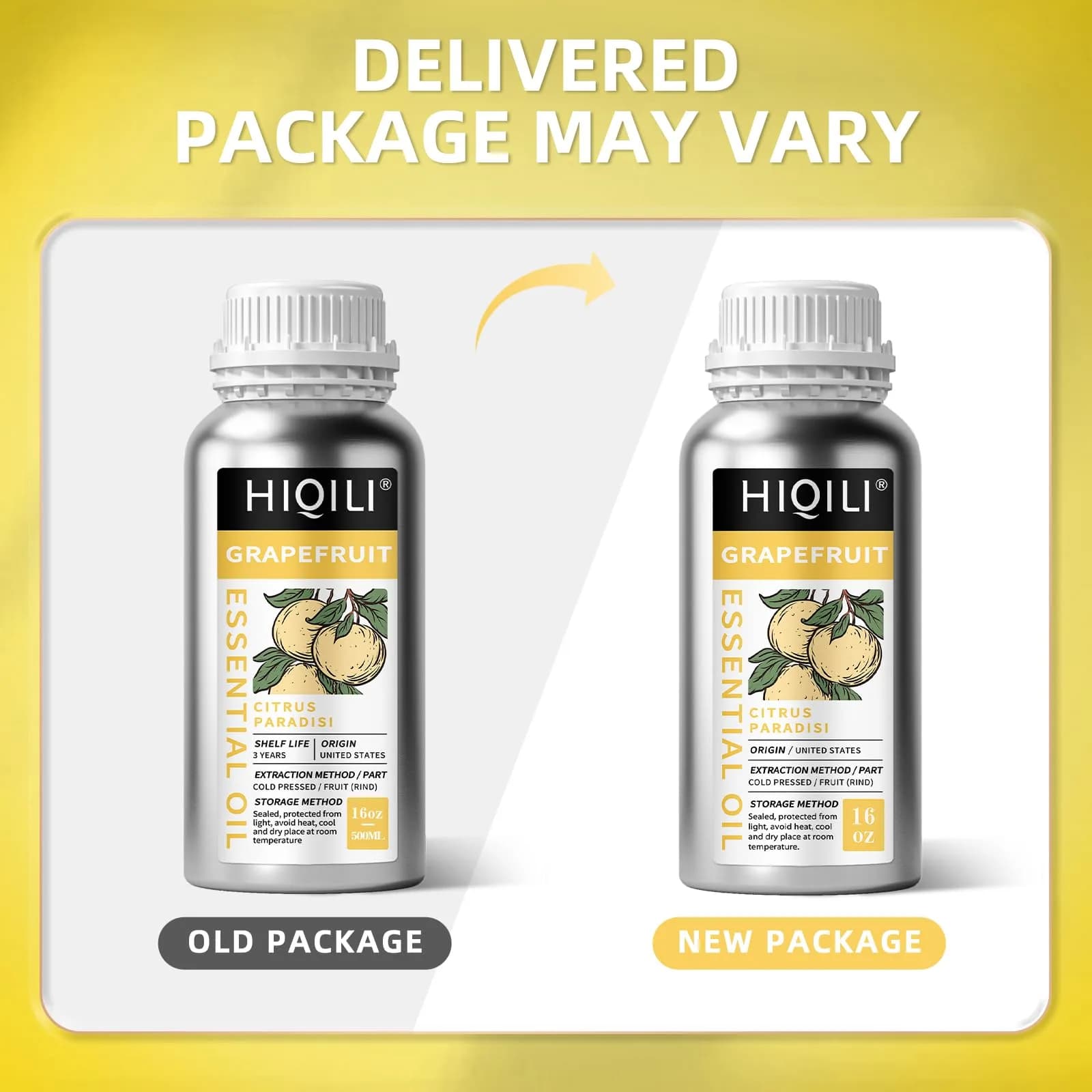 HIQILI Grapefruit Essential Oil 16 Fl Oz (473ml) | Cold Pressed USA Sourced - view 8