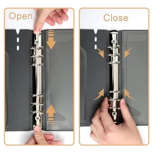 CAGIE A5 Binder 6 Ring Refillable Notebook with Dividers & Pockets | Durable, Refillable, 80 Pages thumbnail 9