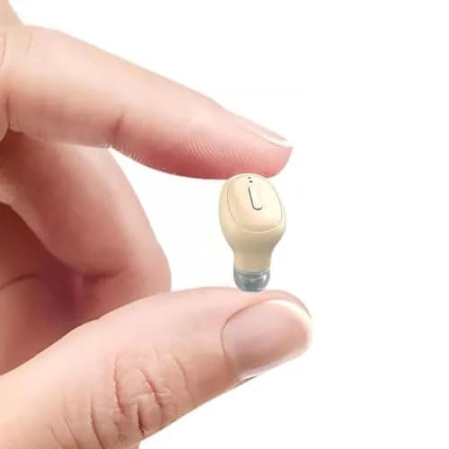 SYSFUN Single Bluetooth Wireless Earbud Mini Invisible in-Ear Headphone 12 Hours Beige thumbnail 1