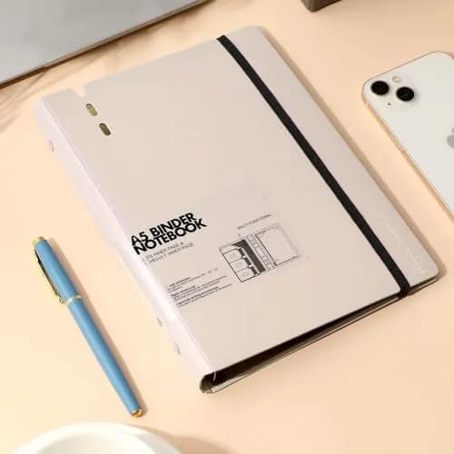 CAGIE A5 Binder 6 Ring Refillable Notebook with Dividers & Pockets | Office & School Supplies thumbnail 7