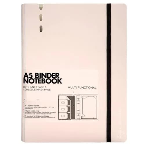 CAGIE A5 Binder 6 Ring Refillable Notebook with Dividers & Pockets | Office & School Supplies thumbnail 10