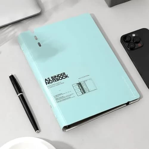 CAGIE A5 Binder 6 Ring Refillable Notebook with Dividers & Pockets | Durable Spiral Office & School Organizer thumbnail 7