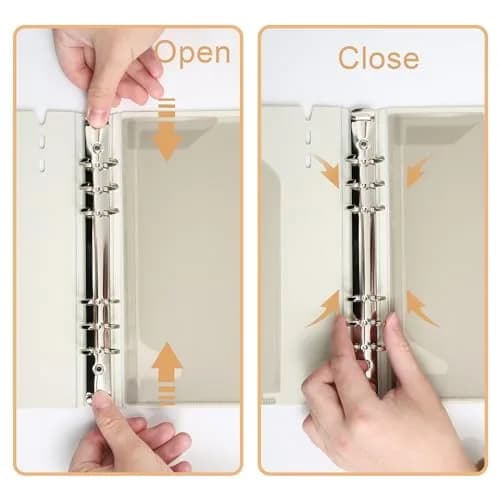 CAGIE A5 Binder 6 Ring Refillable Notebook with Dividers & Pockets | Durable Spiral Office & School Organizer thumbnail 9
