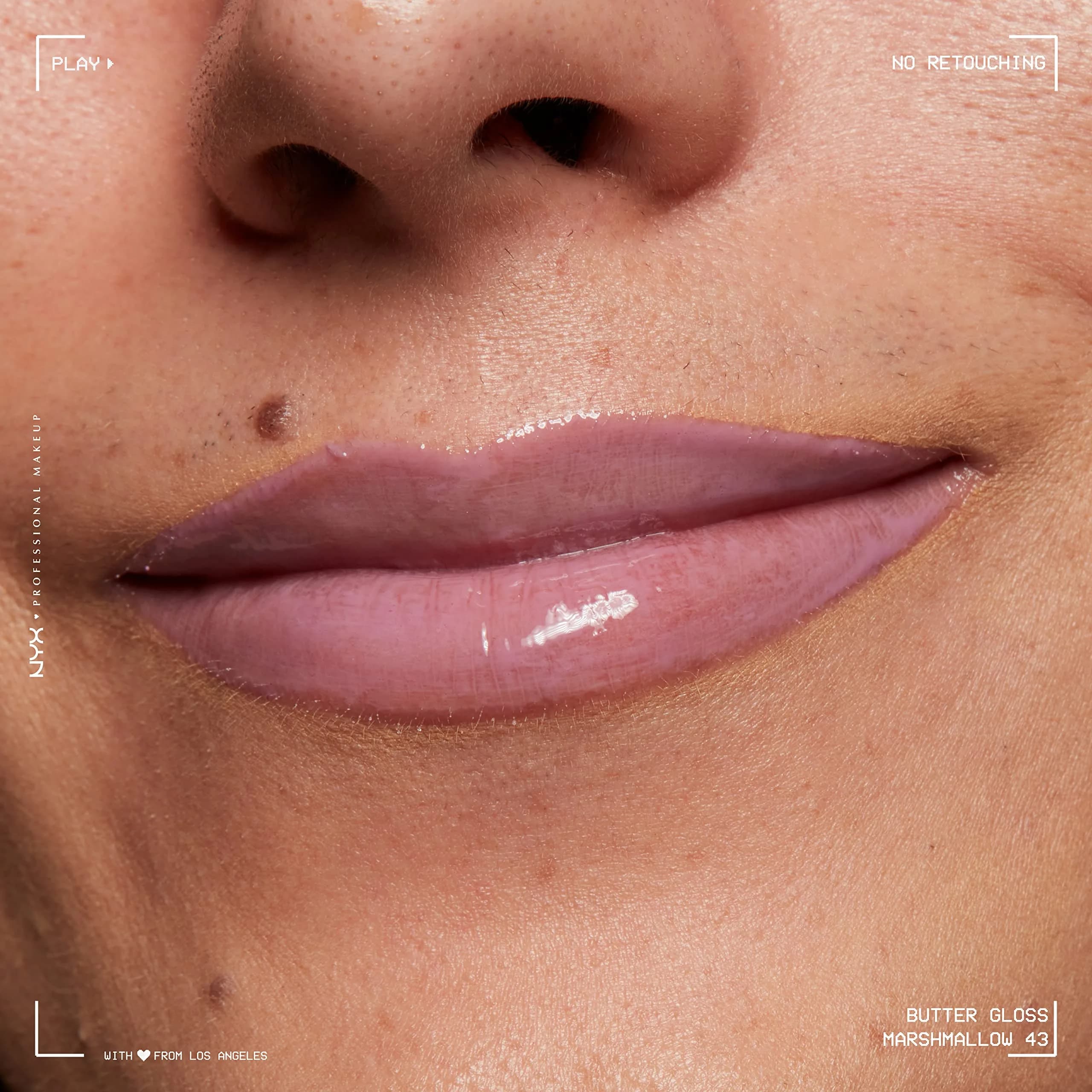 NYX PROFESSIONAL MAKEUP Butter Gloss Lip Gloss - Marshmallow (Muted Lilac) 0.27 Fl Oz (Pack of 2) | Sheer to Medium Coverage - view 8