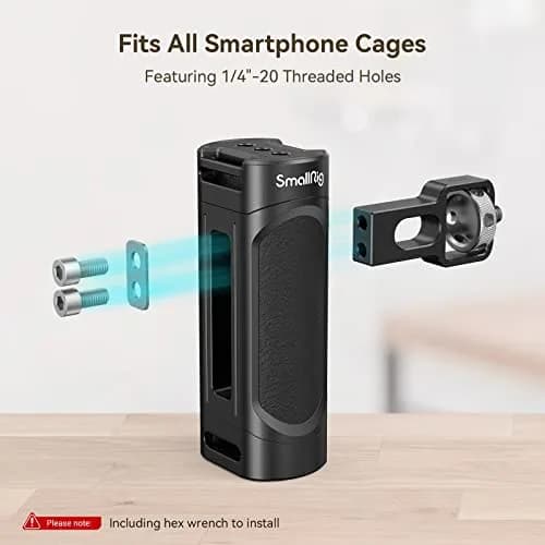 SMALLRIG Universal Phone Cage with Dual Handles, Smartphone Video Rig Stabilizer for iPhone, Samsung, Pixel, Android Phones (Black) thumbnail 4