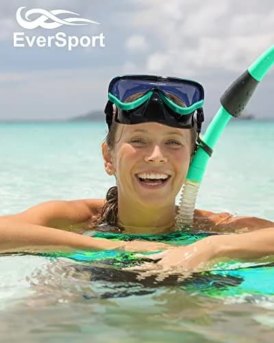 EverSport Adult Swimming Goggles Nose Cover No Leak Wide View Tempered Glass thumbnail 6