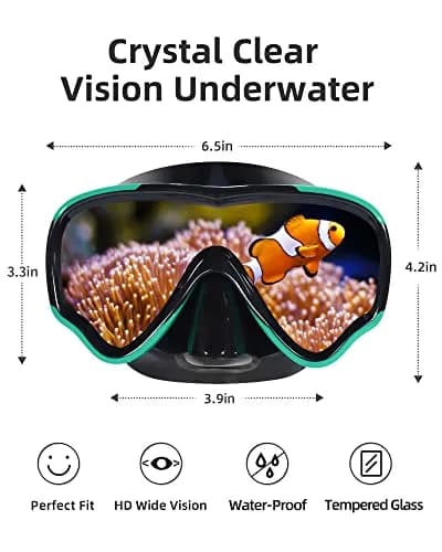 EverSport Adult Swimming Goggles Nose Cover No Leak Wide View Tempered Glass thumbnail 7