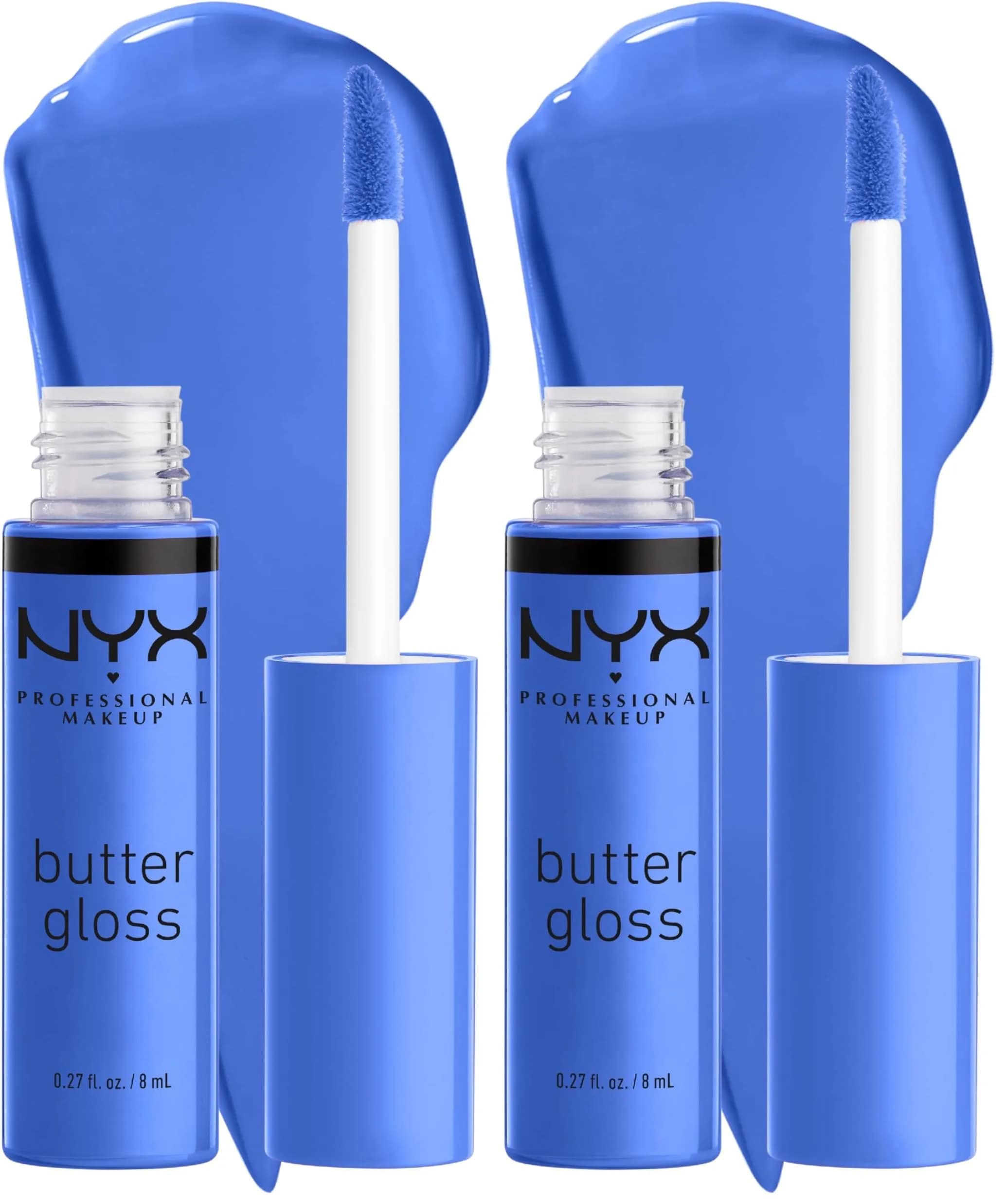 NYX PROFESSIONAL MAKEUP Butter Gloss Bling Lip Gloss - Blueberry Tart (Periwinkle Blue), Pack of 2 - main product image
