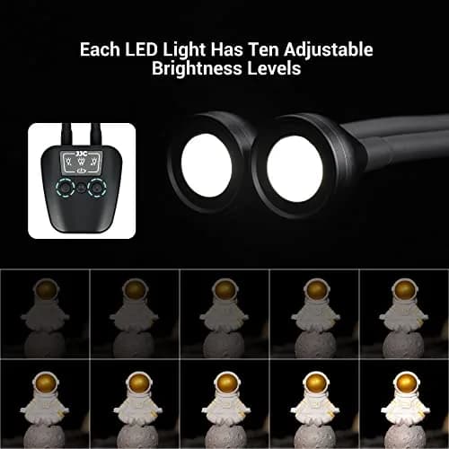 JJC Macro LED Arm Light with 10 Brightness Levels | Heat-Free, Adjustable, 5600K, USB-C Charging thumbnail 5