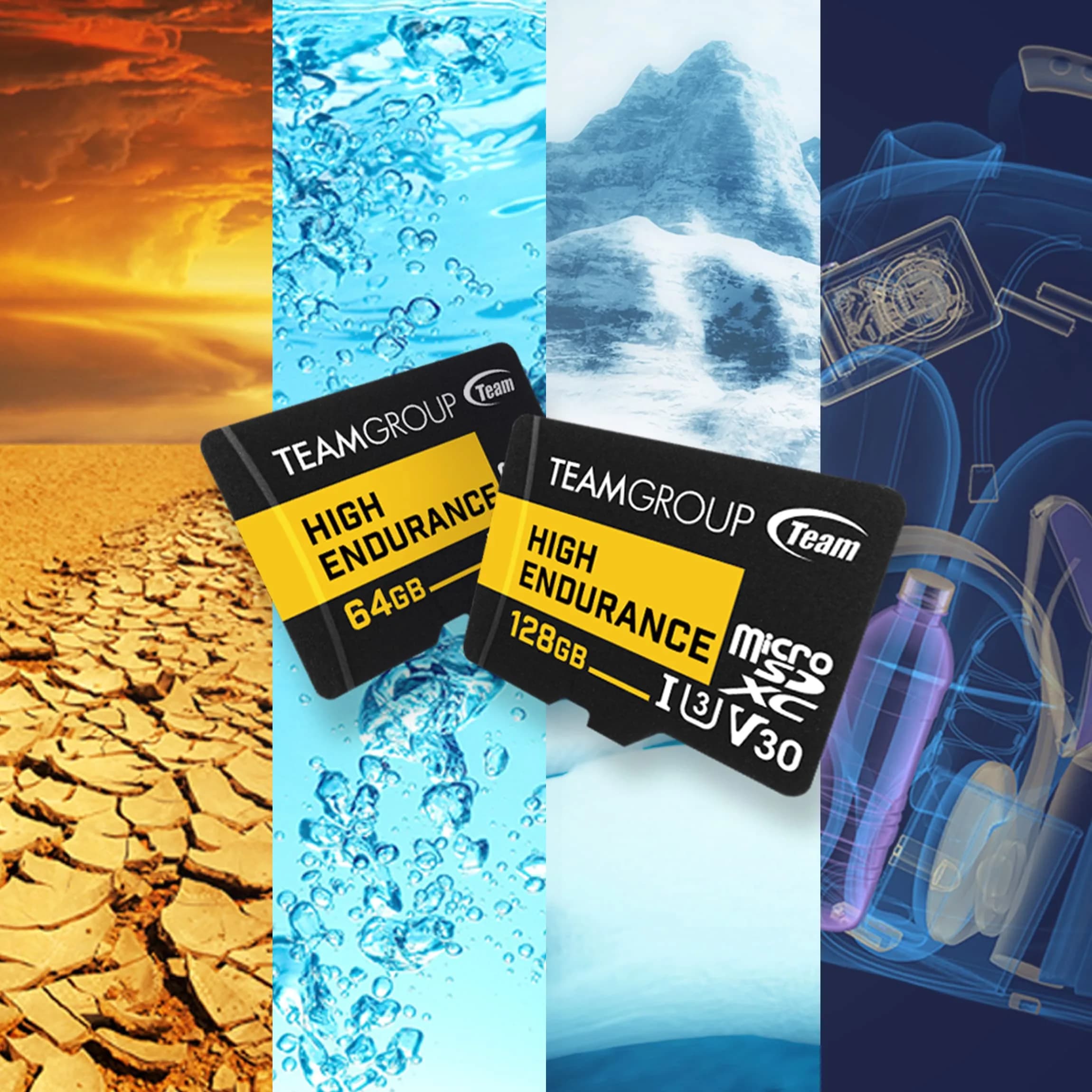 TEAMGROUP High Endurance 128GB Micro SDXC U3 V30 5-Pack | Designed for Monitoring & 4K Video - view 5