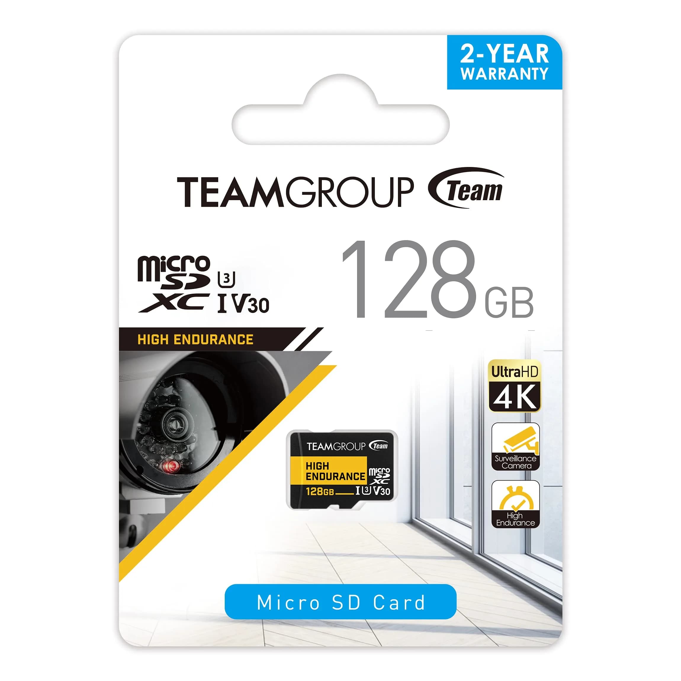 TEAMGROUP High Endurance 128GB Micro SDXC U3 V30 5-Pack | Designed for Monitoring & 4K Video - view 6