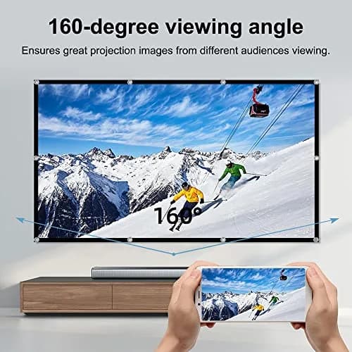 HUANYINGBJB 100-inch Projector Screen 226cm (89") x 127cm (50") | 4K HD Foldable Rear Front Projection Screen thumbnail 5