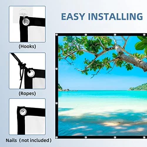 HUANYINGBJB 100-inch Projector Screen 226cm (89") x 127cm (50") | 4K HD Foldable Rear Front Projection Screen thumbnail 3