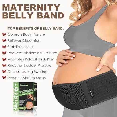 Gepoetry Maternity Belly Band for Pregnant Women | Adjustable Support for All Pregnancy Stages thumbnail 2