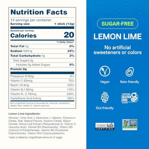 Liquid I.V. Sugar-Free Hydration Electrolytes Lemon Lime 14 Count | Clinically Proven Hydration thumbnail 7