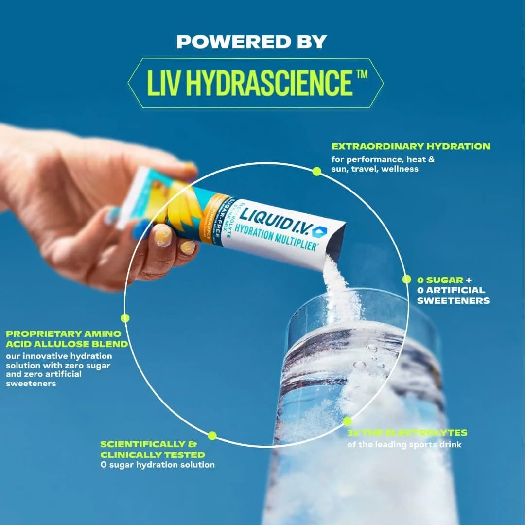 Liquid I.V.® Hydration Multiplier Sugar-Free White Peach 14 Servings | Hydration Mix for Dehydration Relief - view 3